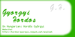 gyorgyi hordos business card